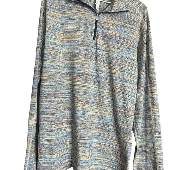 lululemon athletica Other - LULULEMON Surge Warm 1/4 Zip
Stretch Mens Pullover Heather
Space Dye Blu…